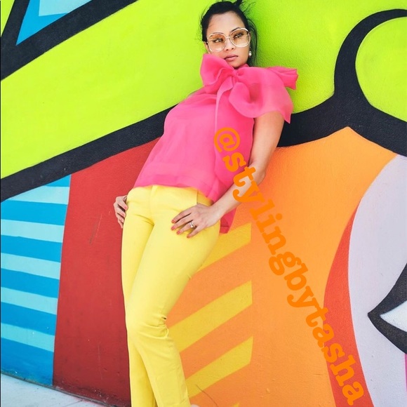 NWT Zara Organza top blogger favorite in pink - Picture 2 of 8